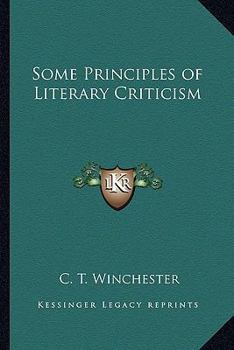 Paperback Some Principles of Literary Criticism Book