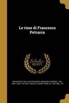 Paperback Le rime di Francesco Petrarca [Italian] Book