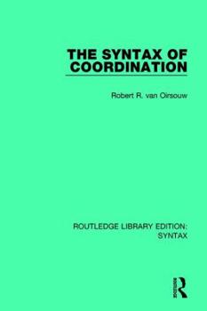 Paperback The Syntax of Coordination Book