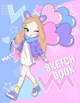 Sketchbook: Cute Twins Sister Ella and Ellie Character Sketchbook For 9-12 Year Old Girls ~ Blank Paper for Drawing,  Doodling or Sketching.(Volume 4)