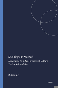 Paperback Sociology as Method Book