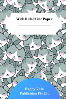 Paperback Cute Cat Theme Wide Ruled Line Paper Book