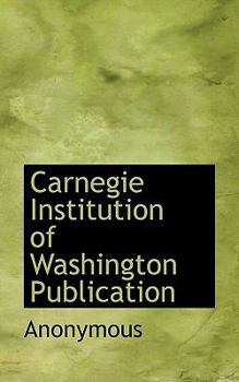 Paperback Carnegie Institution of Washington Publication Book