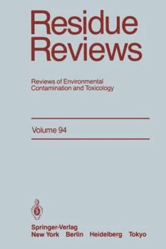 Paperback Residue Reviews: Reviews of Environmental Contamination and Toxicology Book