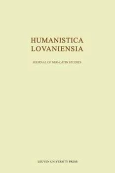 Paperback Humanistica Lovaniensia: Journal of Neo-Latin Studies Book