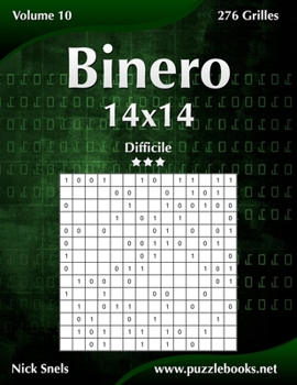 Paperback Binero 14x14 - Difficile - Volume 10 - 276 Grilles [French] Book