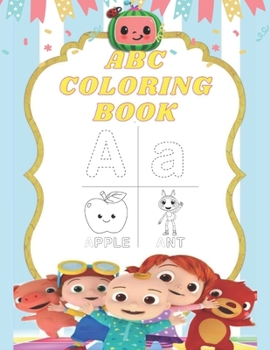 Paperback ABC Coloring Book: Cocomelon coloring book For kids ages 2-6. (French Edition) [French] Book