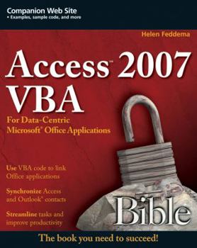 Paperback Access 2007 VBA Bible: For Data-Centric Microsoft Office Applications Book