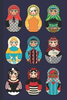 Paperback Matryoshka Dolls Notebook: Pretty Russian Doll Lined Journal Book