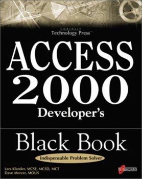 Paperback Access 2000 Developer's Black Book [With *] Book