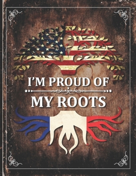 Paperback Im Proud of My Roots: Vintage France and American Flag Personalized Gift for Coworker Friend 2020 Calendar Daily Weekly Monthly Planner Orga Book