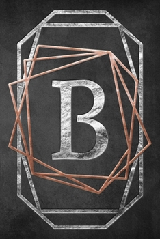 Chalkboard Foiling Minimalist Letter Notebook - B: A personalized monogram notebook just for you!