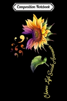 Paperback Composition Notebook: Choose life suicide Awareness colorful dragonfly Journal/Notebook Blank Lined Ruled 6x9 100 Pages Book