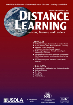 Paperback Distance Learning Vol 14 Issue 3 Book