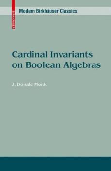 Hardcover Cardinal Invariants on Boolean Algebras (Progress in Mathematics) Book