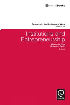 Hardcover Institutions and Entrepreneurship Book