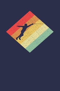 Fencer Notebook: Retro Vintage 80s Fence 6 x 9 Dotted Dot Grid Journal Gift for Fencers And Fencing Lovers (108 Pages)