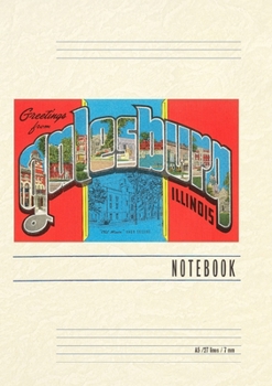 Paperback Vintage Lined Notebook Greetings from Galesburg, Illinois Book