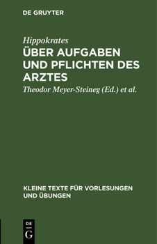 Hardcover Über Aufgaben und Pflichten des Arztes [Greek, Ancient (To 1453)] Book