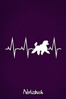 Notizbuch: Lilanes Punktraster Pudel Herzschlag Hunde Notizheft ca DIN A5 weiß punktiert 110 Seiten (German Edition)