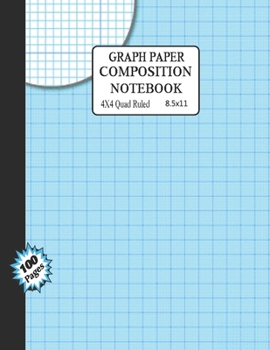 Graph paper composition notebook: Grid Paper Composition Notebook with beautiful colored cover pages-(KIDS,GIRLS,BOYS,STUDENT)- Quad Ruled(4x4) 100 Sheets (Large, 8.5 x 11)