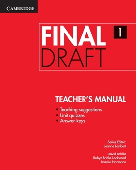 Paperback Final Draft Level 1 Teacher's Manual Book