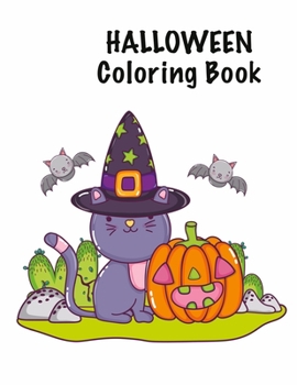 Paperback Halloween Coloring Book: Halloween coloring book with Fantasy Creatures for Boys and Girls, Ages 4-8, With: Magic Monsters Candy [German] Book