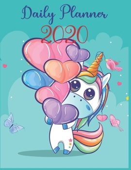 Paperback Daily Planner 2020: Daily Planner 2020 For Unicorn Lovers - daily planner with to do list for organization - daily planner with hourly sch Book