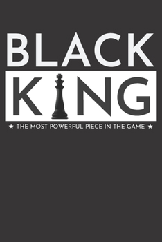 Black King The most powerful piece in the game: Blank Lined Wide Ruled Notebook 6x9 Inches 100 Pages Black History Month notebook, Chess Game, Black Afro King