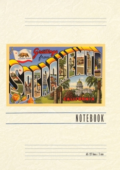Paperback Vintage Lined Notebook Greetings from Sacramento, California Book