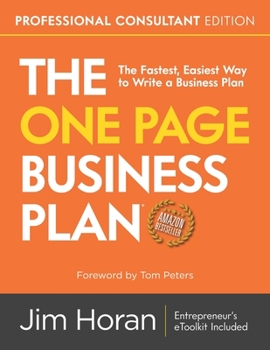 Paperback The One Page Business Plan Professional Consultant Edition Book
