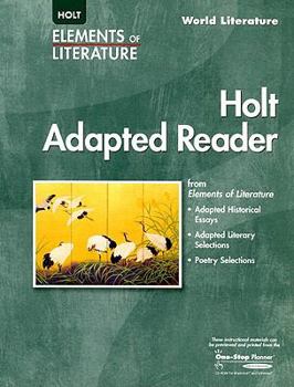 Paperback Elements of Literature: The Holt Adapted Reader World Literature Book