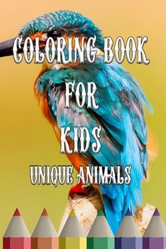 Paperback coloring book for kids unique animals: 9*6 inch 100 page 50 drawing Book