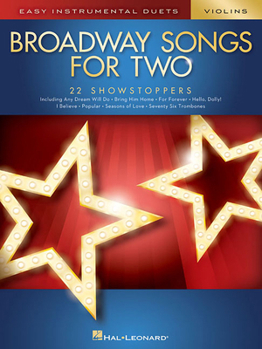 Paperback Broadway Songs for Two Violins: Easy Instrumental Duets Book