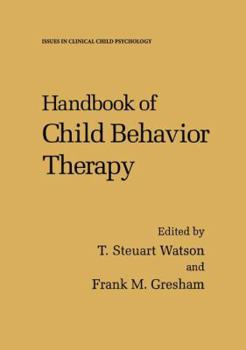 Paperback Handbook of Child Behavior Therapy Book