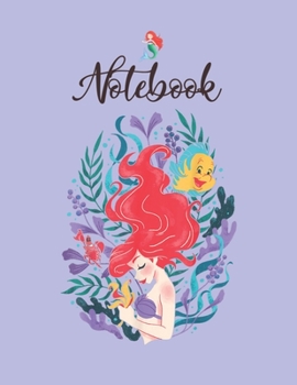 NoteBook: Disney The Little Mermaid Ariel Flounder And Sebastian Notebook for Girls Teens Kids Journal College Ruled Blank Lined 110 Pages of 8.5x11 The Little Mermaid Secret Diary and Journals