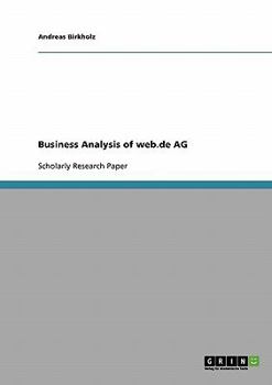 Paperback Business Analysis of web.de AG Book