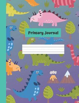 Paperback Primary Journal: Grades K-2, 8.5 x 11 Half Page Lined Handwriting Paper with Drawing Space Book