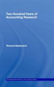 Hardcover Two Hundred Years of Accounting Research Book