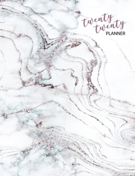 2020 Planner: Efficient Life Marble 8.5 x 11 Monthly & Weekly Organizer Agenda - Appointment Book