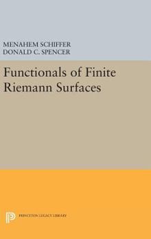 Hardcover Functionals of Finite Riemann Surfaces Book