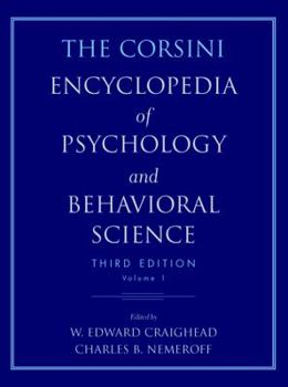 Hardcover The Corsini Encyclopedia of Psychology and Behavioral Science, Volume 1 Book