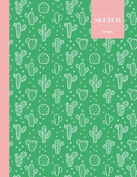 Sketch  110 Pages: Cactus Sketchbook for Kids, Teen and College Students | Succulent Llama Pattern