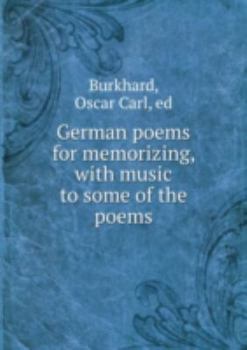 Paperback German Poems for Memorizing With Music [German] Book