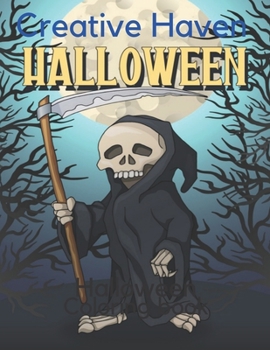 Paperback Creative Haven Halloween Coloring Books: 40 Unique Designs Jack-o-Lanterns, Witches, Haunted Houses, and many More Book