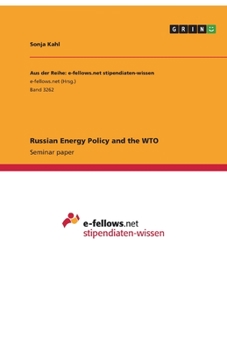 Paperback Russian Energy Policy and the WTO Book