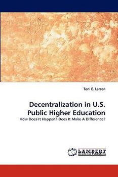 Paperback Decentralization in U.S. Public Higher Education Book