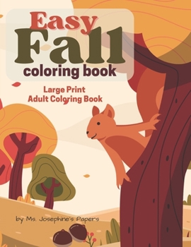 Paperback Easy Fall Coloring Book: large print adult coloring book