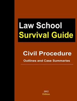 Paperback Civil Procedure: Outlines and Case Summaries Book