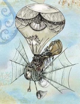 Steampunk Air Balloon Composition Notebook - 5x5 Quad Ruled : 7. 44 X 9. 69 - 200 Pages - Graph Paper